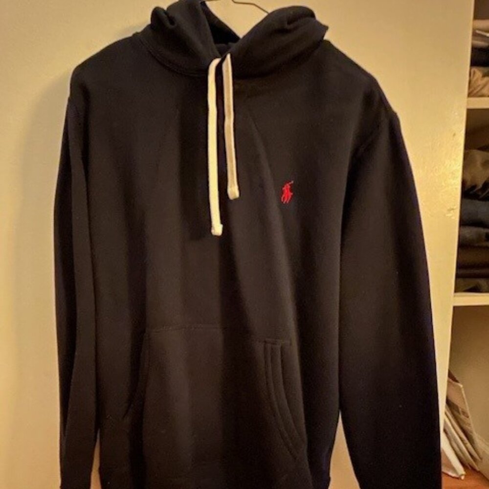 Polo Hoodie navy blue size medium